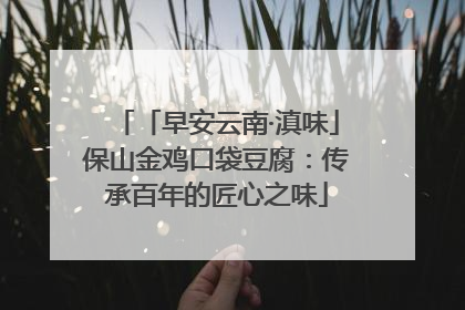 「早安云南·滇味」保山金鸡口袋豆腐：传承百年的匠心之味
