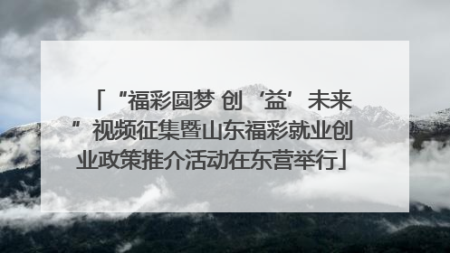 “福彩圆梦 创‘益’未来”视频征集暨山东福彩就业创业政策推介活动在东营举行
