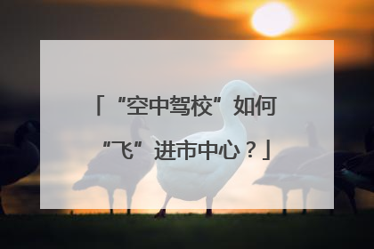 “空中驾校”如何“飞”进市中心？