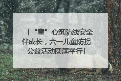 “童”心筑防线安全伴成长，六一儿童防拐公益活动圆满举行