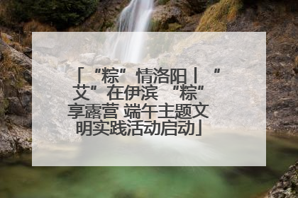 “粽”情洛阳丨“艾”在伊滨 “粽”享露营 端午主题文明实践活动启动
