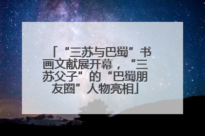 “三苏与巴蜀”书画文献展开幕，“三苏父子”的“巴蜀朋友圈”人物亮相
