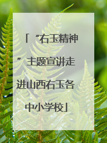 “右玉精神”主题宣讲走进山西右玉各中小学校
