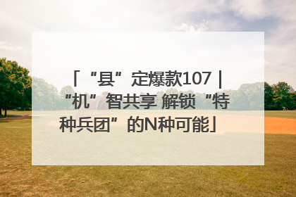“县”定爆款107｜“机”智共享 解锁“特种兵团”的N种可能