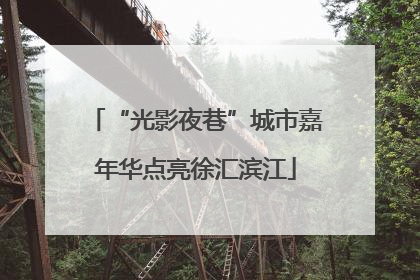 “光影夜巷”城市嘉年华点亮徐汇滨江