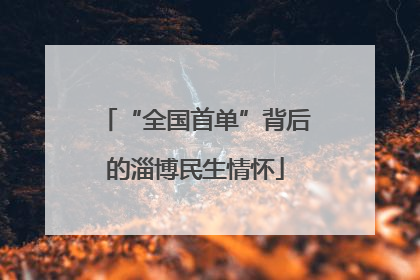 “全国首单”背后的淄博民生情怀