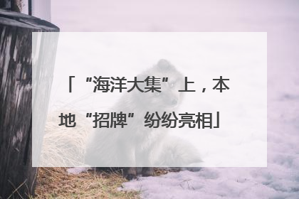 “海洋大集”上，本地“招牌”纷纷亮相