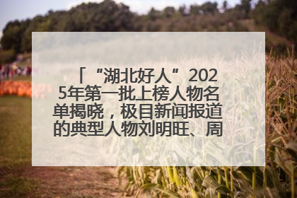 “湖北好人”2025年第一批上榜人物名单揭晓，极目新闻报道的典型人物刘明旺、周亮亮榜上有名