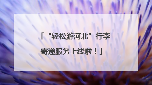 “轻松游河北”行李寄递服务上线啦！