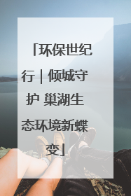 环保世纪行｜倾城守护 巢湖生态环境新蝶变