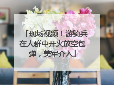 现场视频！游骑兵在人群中开火放空包弹，美军介入