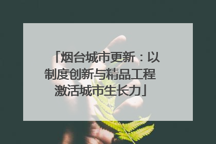 烟台城市更新：以制度创新与精品工程激活城市生长力