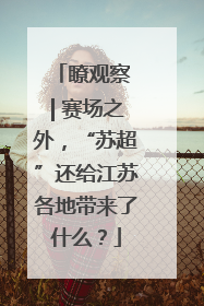 瞭观察 | 赛场之外，“苏超”还给江苏各地带来了什么？