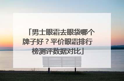 男士眼霜去眼袋哪个牌子好？平价眼霜排行榜测评数据对比