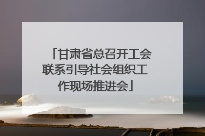 甘肃省总召开工会联系引导社会组织工作现场推进会