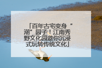 百年古宅变身“潮”园子！江南秀野文化园邀你沉浸式玩转传统文化