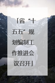 省“十五五”规划编制工作推进会议召开