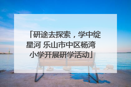 研途去探索，学中绽星河 乐山市中区杨湾小学开展研学活动