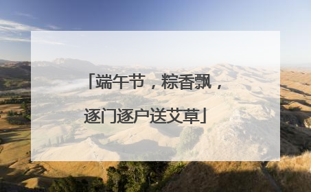 端午节，粽香飘，逐门逐户送艾草