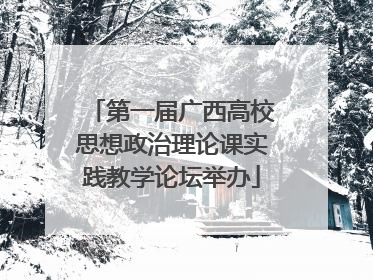 第一届广西高校思想政治理论课实践教学论坛举办