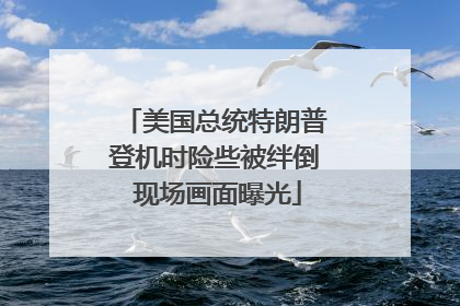 美国总统特朗普登机时险些被绊倒 现场画面曝光