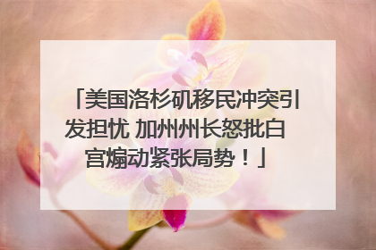 美国洛杉矶移民冲突引发担忧 加州州长怒批白宫煽动紧张局势！