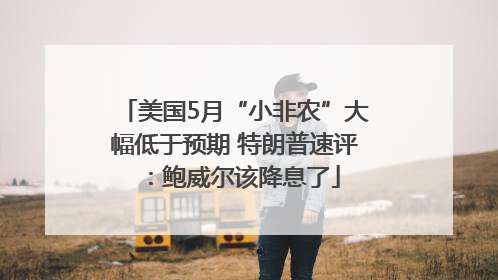 美国5月“小非农”大幅低于预期 特朗普速评：鲍威尔该降息了