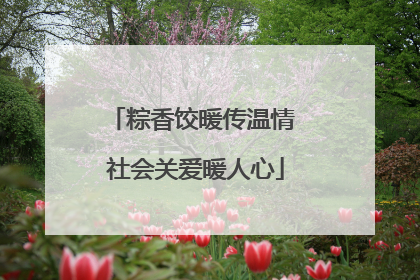 粽香饺暖传温情 社会关爱暖人心