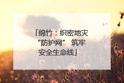 绵竹：织密地灾“防护网” 筑牢安全生命线