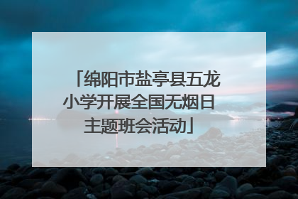 绵阳市盐亭县五龙小学开展全国无烟日主题班会活动