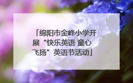 绵阳市金峰小学开展“快乐英语 童心飞扬”英语节活动