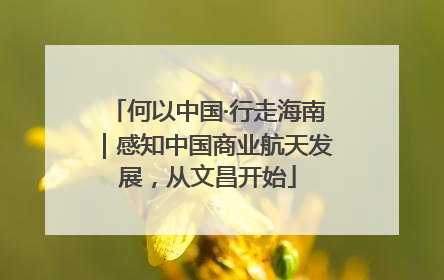 何以中国·行走海南｜感知中国商业航天发展，从文昌开始