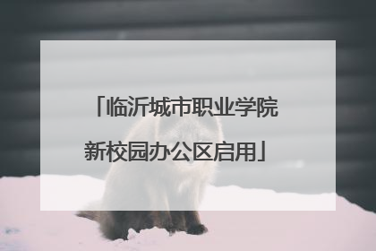 临沂城市职业学院新校园办公区启用