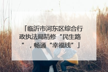 临沂市河东区综合行政执法局精修“民生路”，畅通“幸福线”