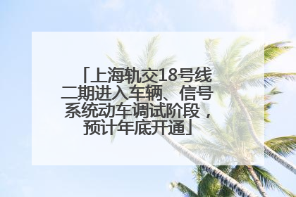 上海轨交18号线二期进入车辆、信号系统动车调试阶段，预计年底开通