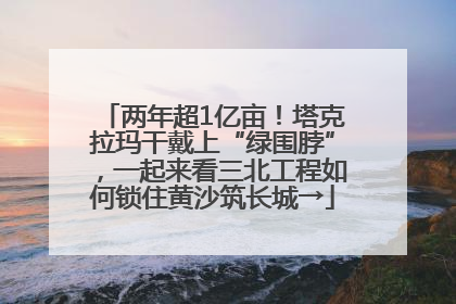 两年超1亿亩！塔克拉玛干戴上“绿围脖”，一起来看三北工程如何锁住黄沙筑长城→