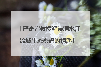 严奇岩教授解读清水江流域生态密码的钥匙