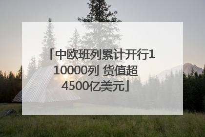 中欧班列累计开行110000列 货值超4500亿美元