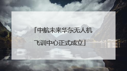 中航未来华东无人机飞训中心正式成立