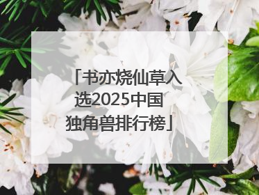 书亦烧仙草入选2025中国独角兽排行榜