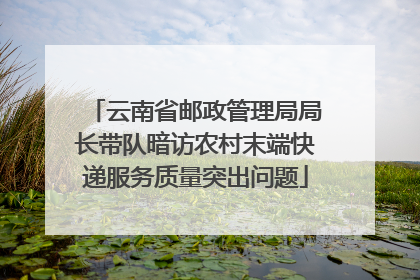 云南省邮政管理局局长带队暗访农村末端快递服务质量突出问题