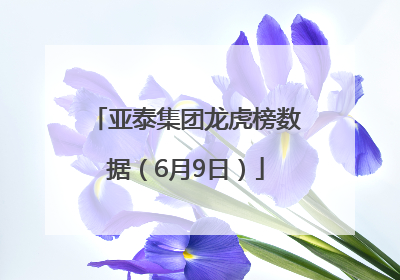 亚泰集团龙虎榜数据（6月9日）