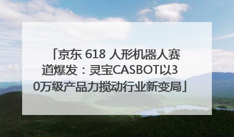 京东 618 人形机器人赛道爆发：灵宝CASBOT以30万级产品力搅动行业新变局