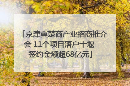 京津冀楚商产业招商推介会 11个项目落户十堰 签约金额超68亿元