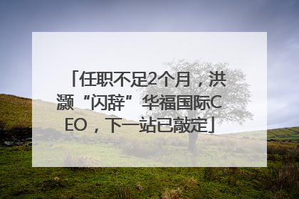 任职不足2个月，洪灏“闪辞”华福国际CEO，下一站已敲定