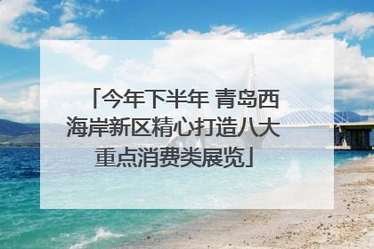 今年下半年 青岛西海岸新区精心打造八大重点消费类展览