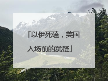 以伊死磕，美国入场前的犹疑