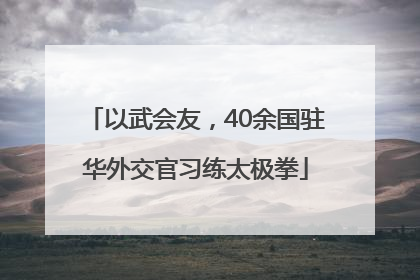 以武会友，40余国驻华外交官习练太极拳