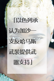 以色列承认为加沙一支反哈马斯武装提供武器支持