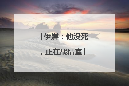 伊媒：他没死，正在战情室